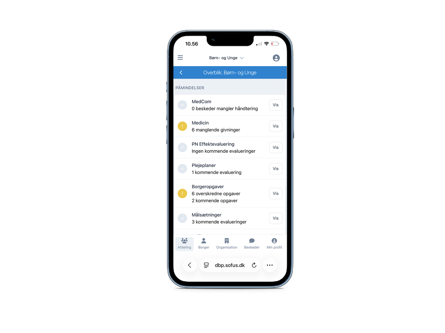 Dagbogsprogrammet Mobil Dagbogsprogrammet mobil-version